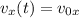 v_x (t) = v_{0x}