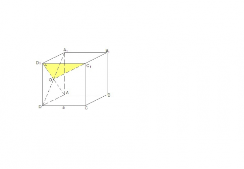 Ребро куба равно а.точка о-пересечения диагонали грани аа1дд1. ос1=х?