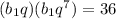 (b_{1}q)(b_{1}q^7)=36