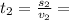 t_2=\frac{s_2}{v_2}=