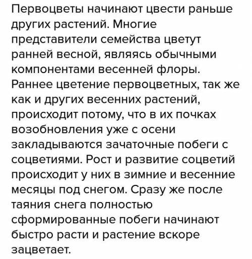 Вкаких органах травянистых растений запас питательных веществ? как вы думаете, почему первоцветы то