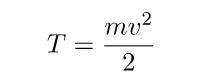 Напишите формулу кинетический энергии тела​
