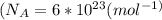 (N_{A} = 6*10^{23} (mol^{-1)