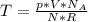 T = \frac{p*V*N_{A}}{N*R}