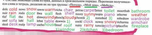 Нужна ! * составь знакомые слова из букв, данных в произвольном порядке. перепиши получившиеся слова