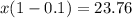 x(1 - 0.1) = 23.76