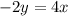 -2y=4x