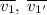 \overline{v_{1}},\; \overline{v_{1'}}