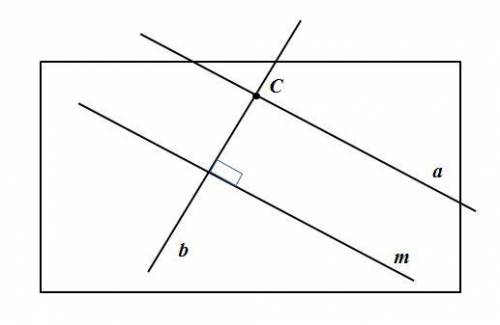 Перерисуйте в тетрадь рисунок 3.проведите через точку с: 1)прямую a, параллельную прямой m; 2)прямую