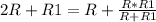 2R+R1=R+\frac{R*R1}{R+R1}