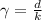 \gamma=\frac{d}{k}