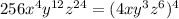 256x^4y^{12}z^{24}=(4xy^3z^6)^4