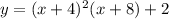 y=(x+4)^2(x+8)+2