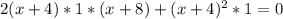 2(x+4)*1*(x+8)+(x+4)^2*1=0