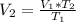 V_2 = \frac{V_1*T_2}{T_1}