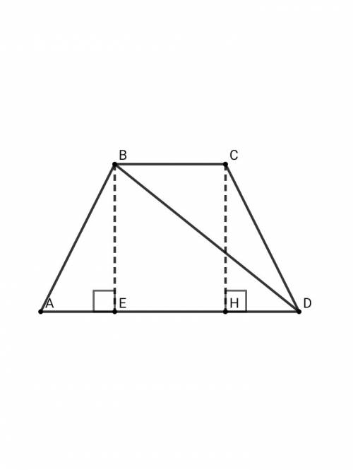 Вравнобокой трапеции боковая сторона равна 25см, диагональ-30см, а меньшее основание-11см.найдите вы