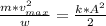 \frac{m*v^2_{max}}{w}=\frac{k*A^2}{2}