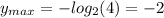 y_{max} = -log_2(4) = -2