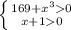 \left \{ {{169+x^30} \atop {x+10}} \right.