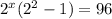 2^x(2^2 -1)=96