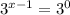 3^{x-1} = 3^0