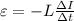 \varepsilon=-L \frac{\Delta I}{\Delta t}