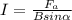 I=\frac{F_{a}}{Bsin\alpha}