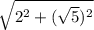 \sqrt{2^{2}+(\sqrt{5})^{2}}