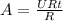 A = \frac{URt}{R}