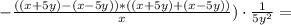 -\frac{((x+5y)-(x-5y))*((x+5y)+(x-5y))}{x}) \cdot \frac{1}{5y^2}=