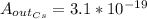 A_{out_{Cs} } =3.1*10^{-19}