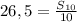 26,5=\frac{S_{10}}{10}