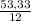 \frac{53,33}{12}