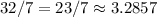 3 2/7=23/7\approx3.2857