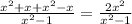 \frac{x^{2}+x+x^{2}-x}{x^{2}-1}=\frac{2x^{2}}{x^{2}-1}