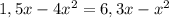 1,5x-4x^2=6,3x-x^2