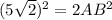 (5\sqrt{2})^{2}=2AB^{2}
