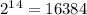 2^1^4 = 16384