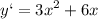 \displaystyle y`=3x^2+6x