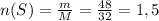 n(S)=\frac{m}{M}=\frac{48}{32}=1,5