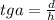 tga=\frac{d}{h}