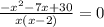 \frac{-x^2-7x+30}{x(x-2)}=0