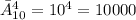 \bar{A}^{4}_{10} = 10^4 = 10000