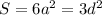 S=6a^2=3d^2