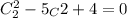 C_{2}^{2} - 5_C{2} + 4 = 0