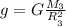 g=G\frac{M_3}{R^2__3}