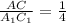 \frac{AC}{A_{1}C_{1}} =\frac{1}{4}