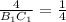 \frac{4}{B_{1}C_{1}}=\frac{1}{4}