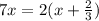 7x=2(x+\frac{2}{3})