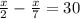 \frac{x}{2}-\frac{x}{7}=30